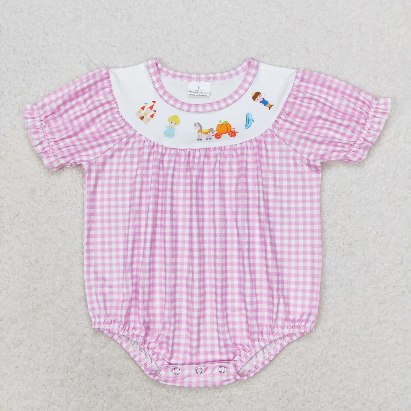 pink plaid girl fairy tales bubble