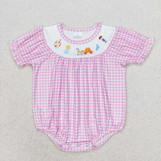 pink plaid girl fairy tales bubble