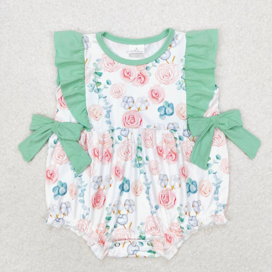summer flower baby bow bubble