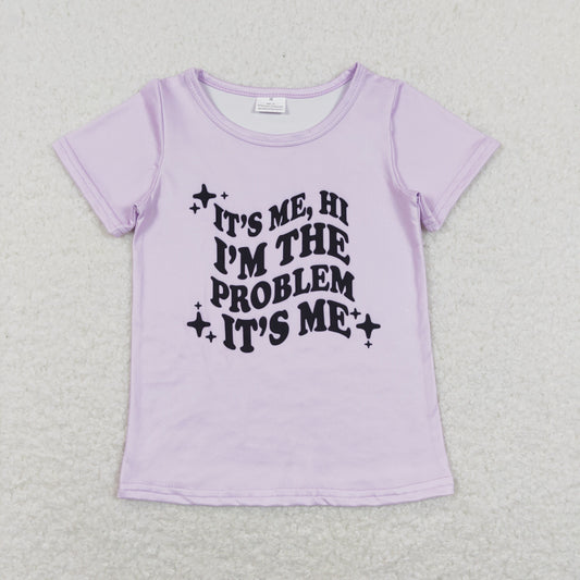 i am the problem girl purple tee