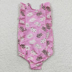 1pcs cowgirl hat swimsuit with zip