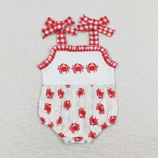 red crab baby girl strap bubble