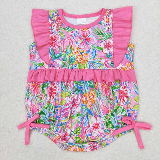 watercolor flower ruffle bubble girl