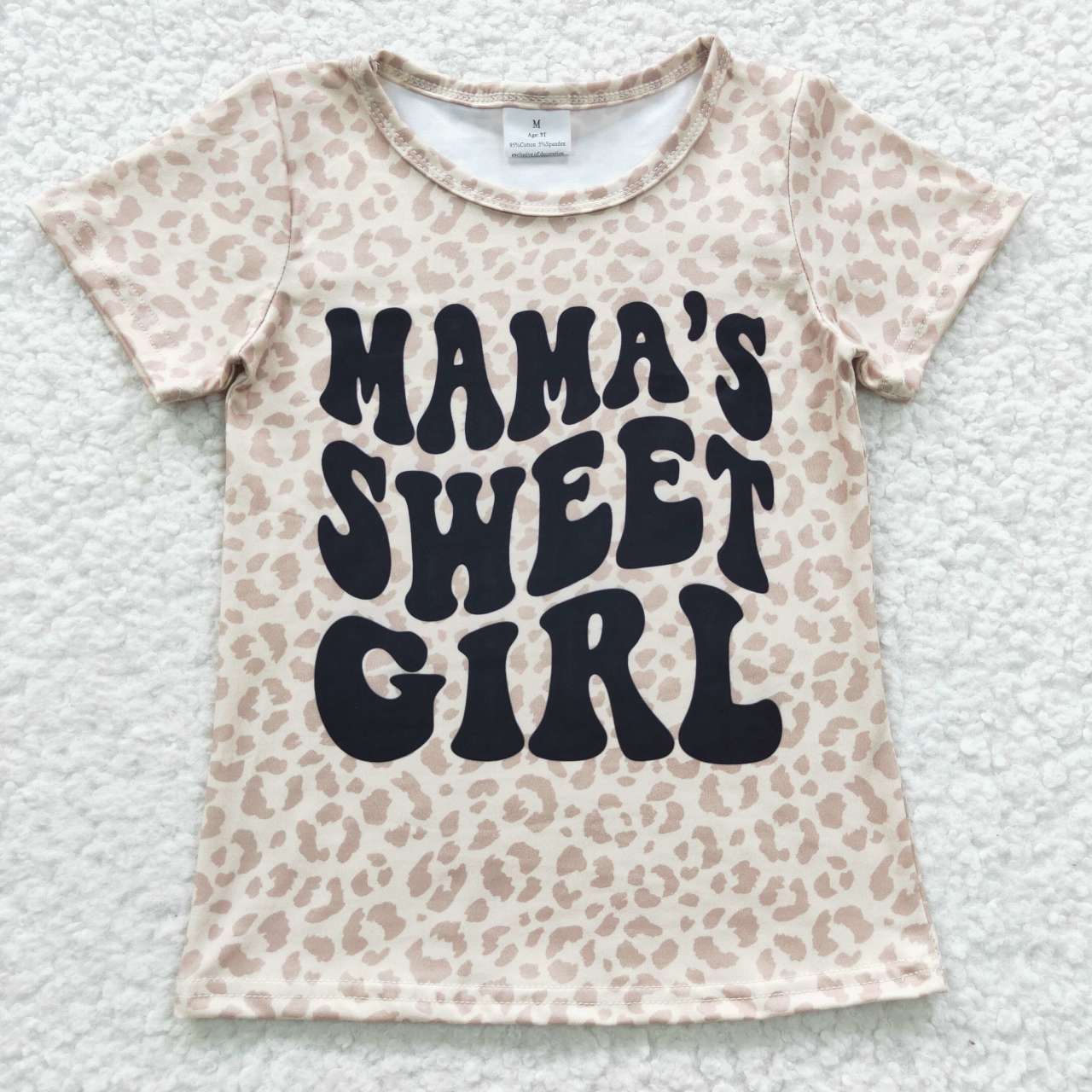 kids clothing mama's little girl leopard tee t-shirt