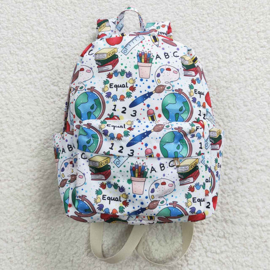 white back to school backpack