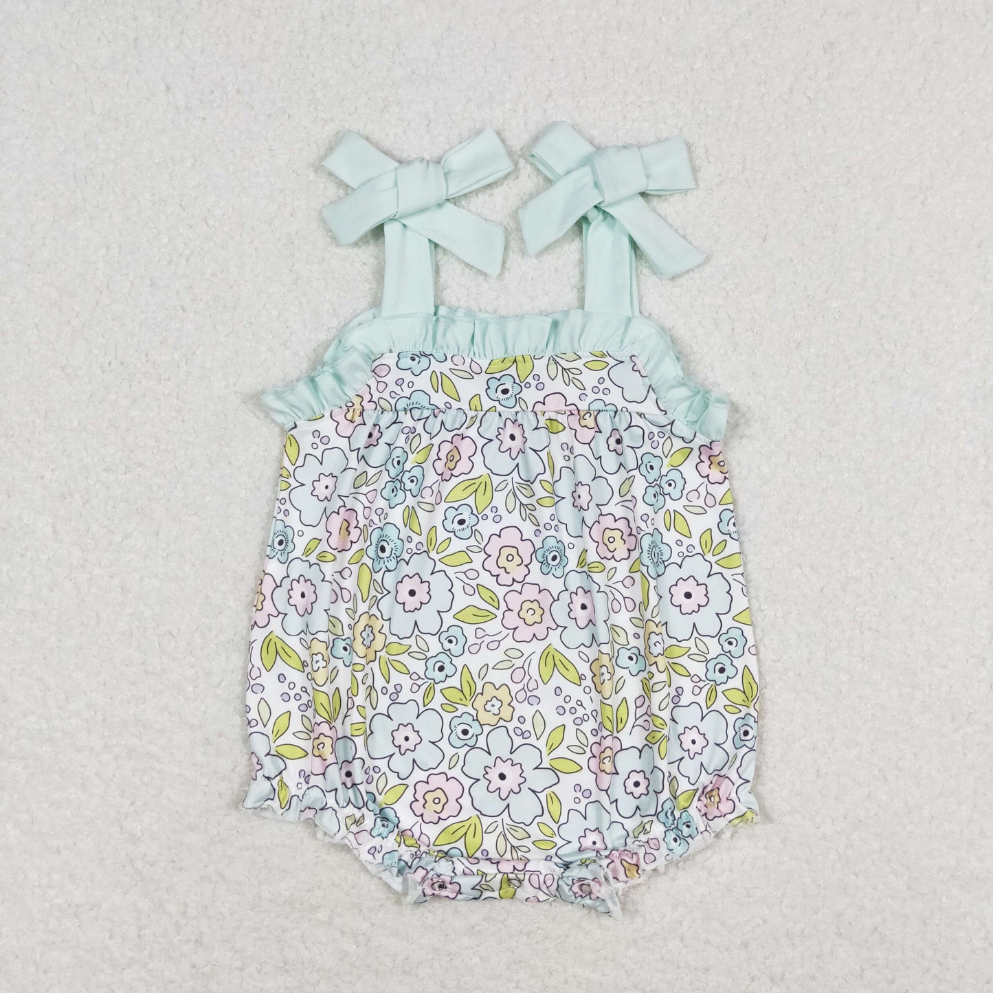 baby girl floral strap bubble