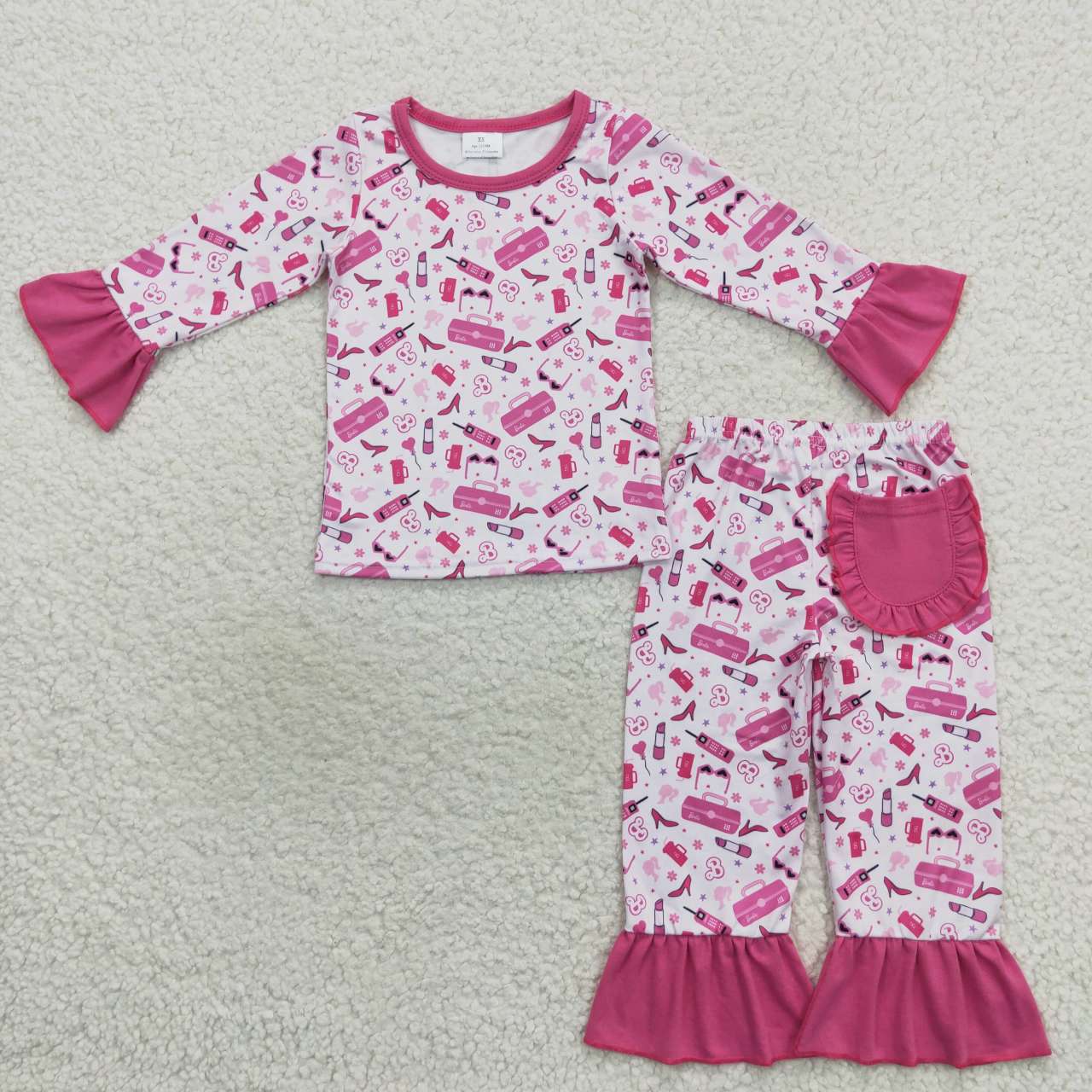2pieces doll ruffle pajama set
