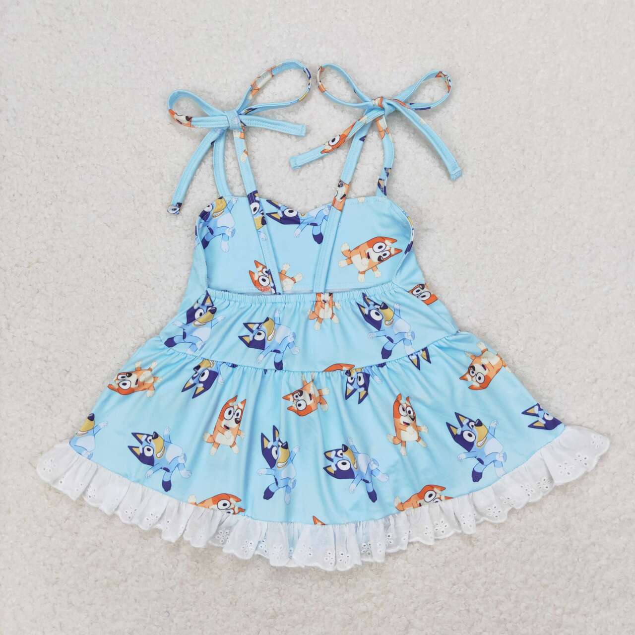 blue suspender blu*y romper girl