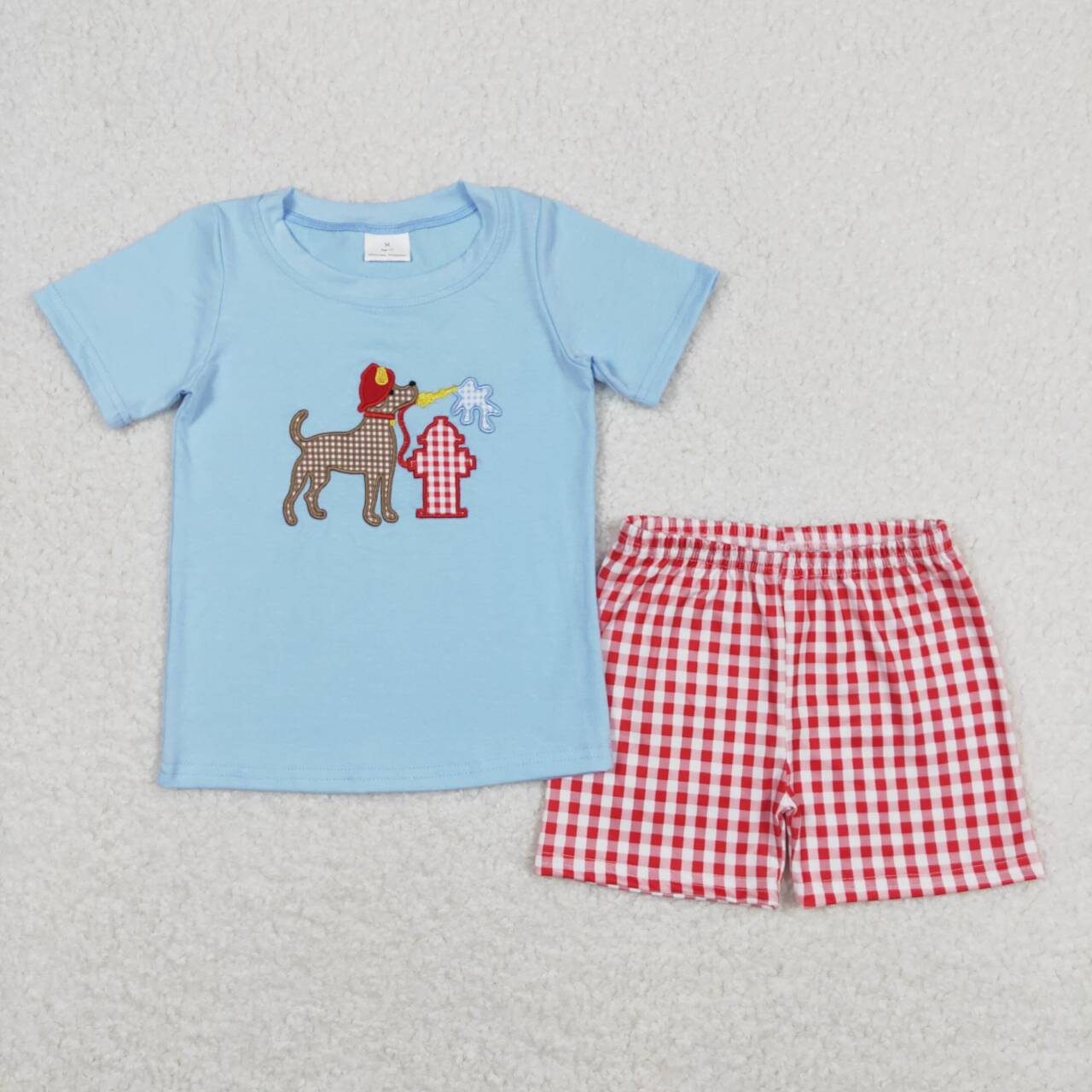 firefight embroidery boy shorts set
