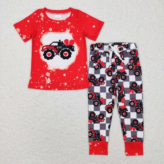 red valentine monster truck jogger outfit