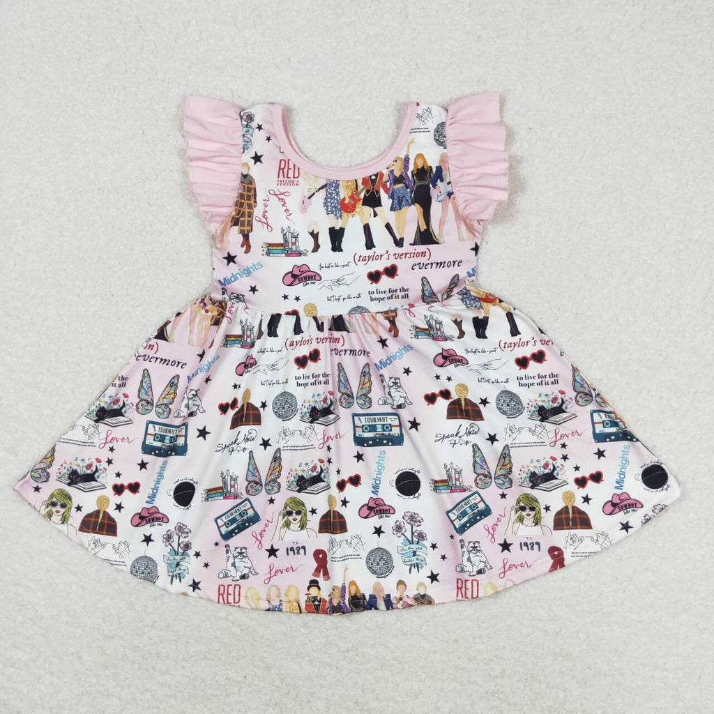 children taylor swift flutter sleeve twirl dress