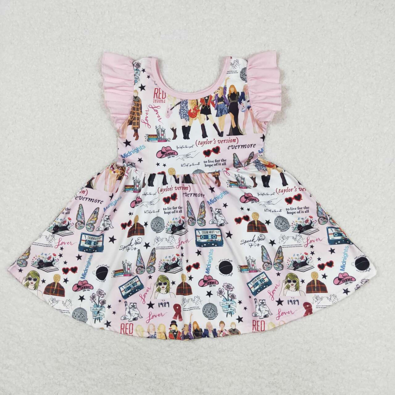 children taylor swift flutter sleeve twirl dress