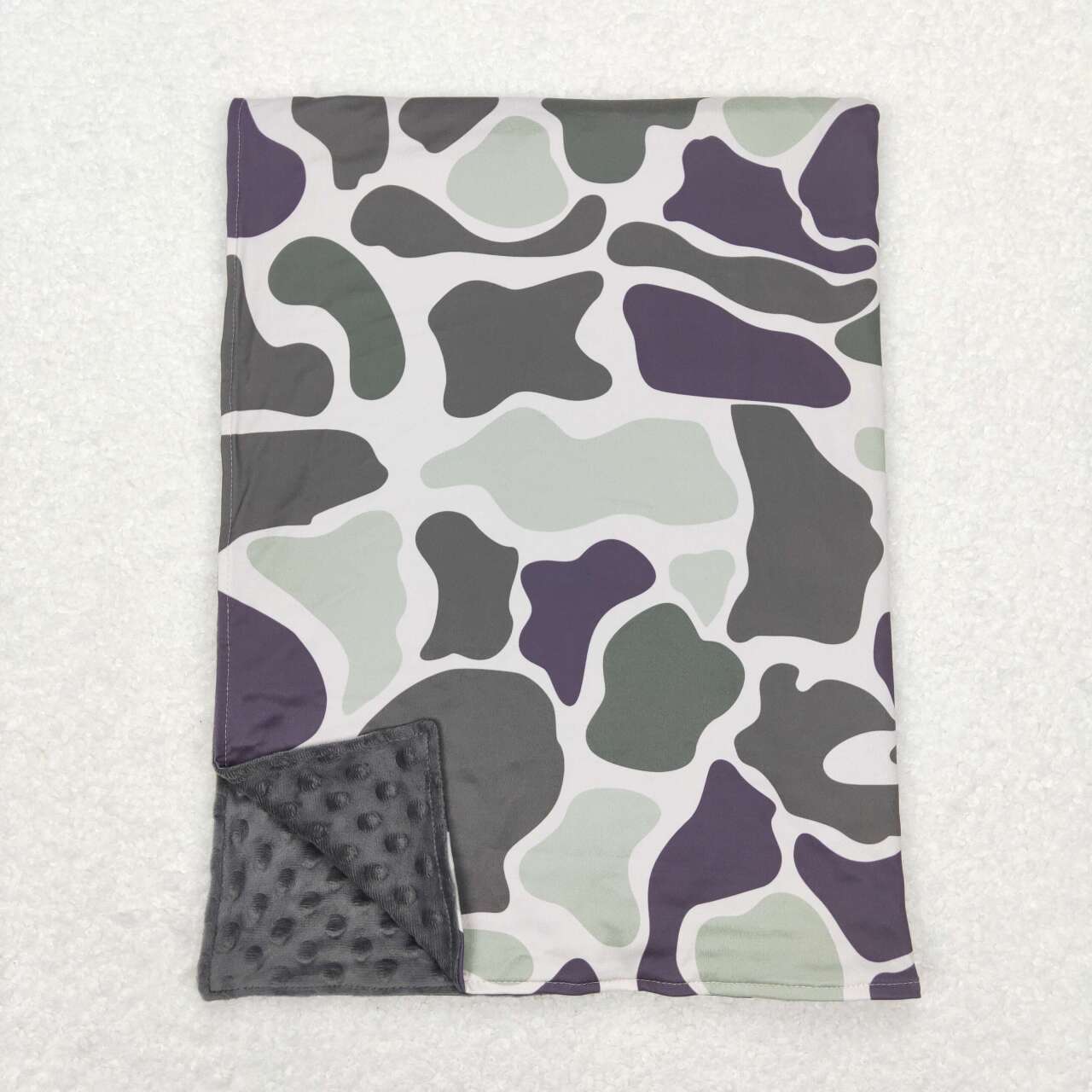 kids camo print minky blanket