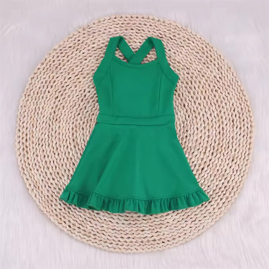 pre order  Sporty dress-solid kelly green