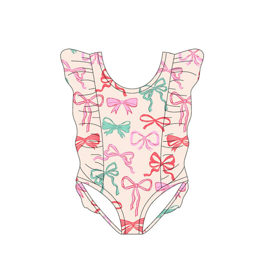 Pre order colorful coquette one pieces ruffle swimsuit