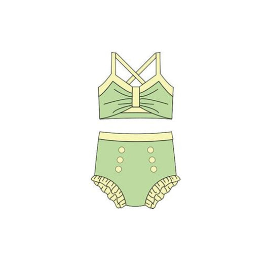 pre order solid color two pieces swimsuit