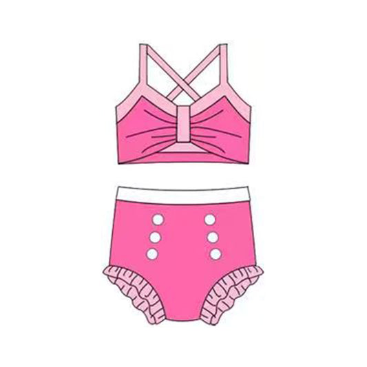 pre order solid color two pieces swimsuit