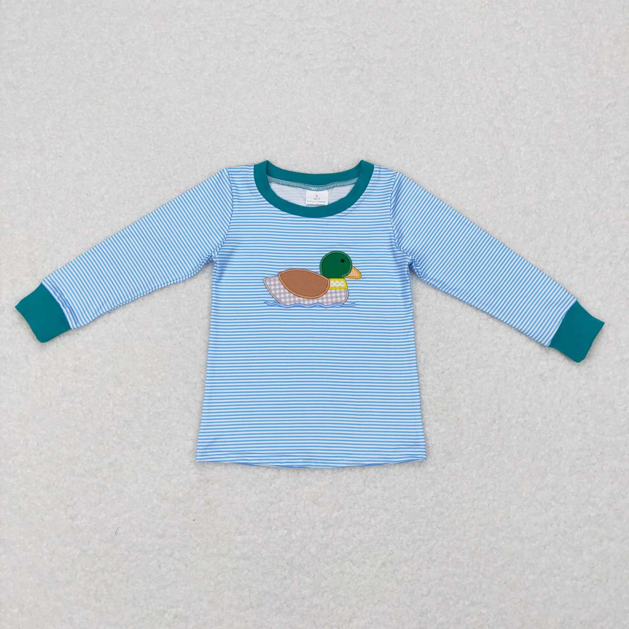 boy stripe duck embroidery pullover