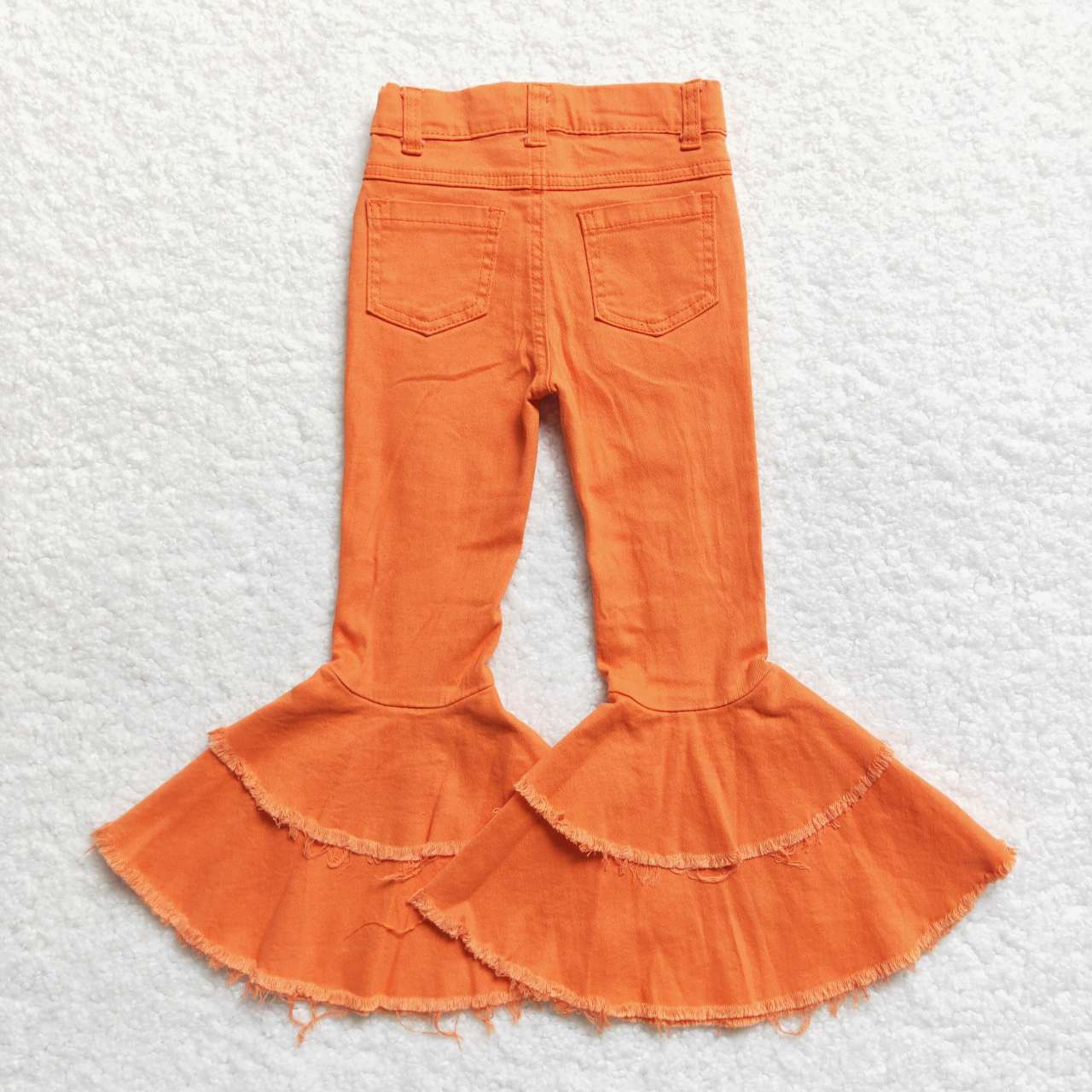 orange flare jeans denim pants