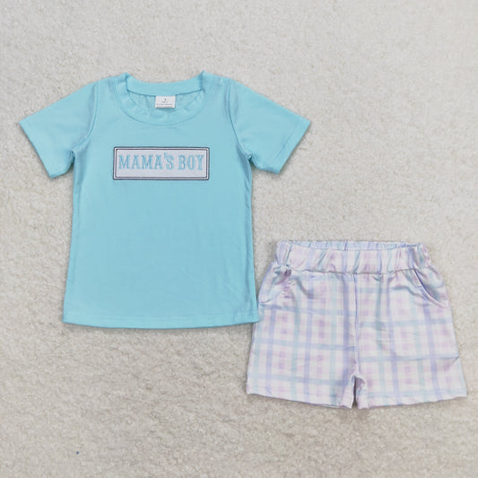 mama's boy embroidery outfit kids mother's day clothes