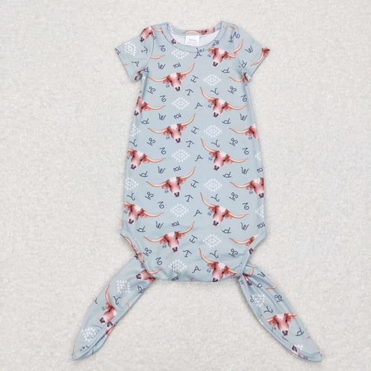 cow cattle print baby nightgown