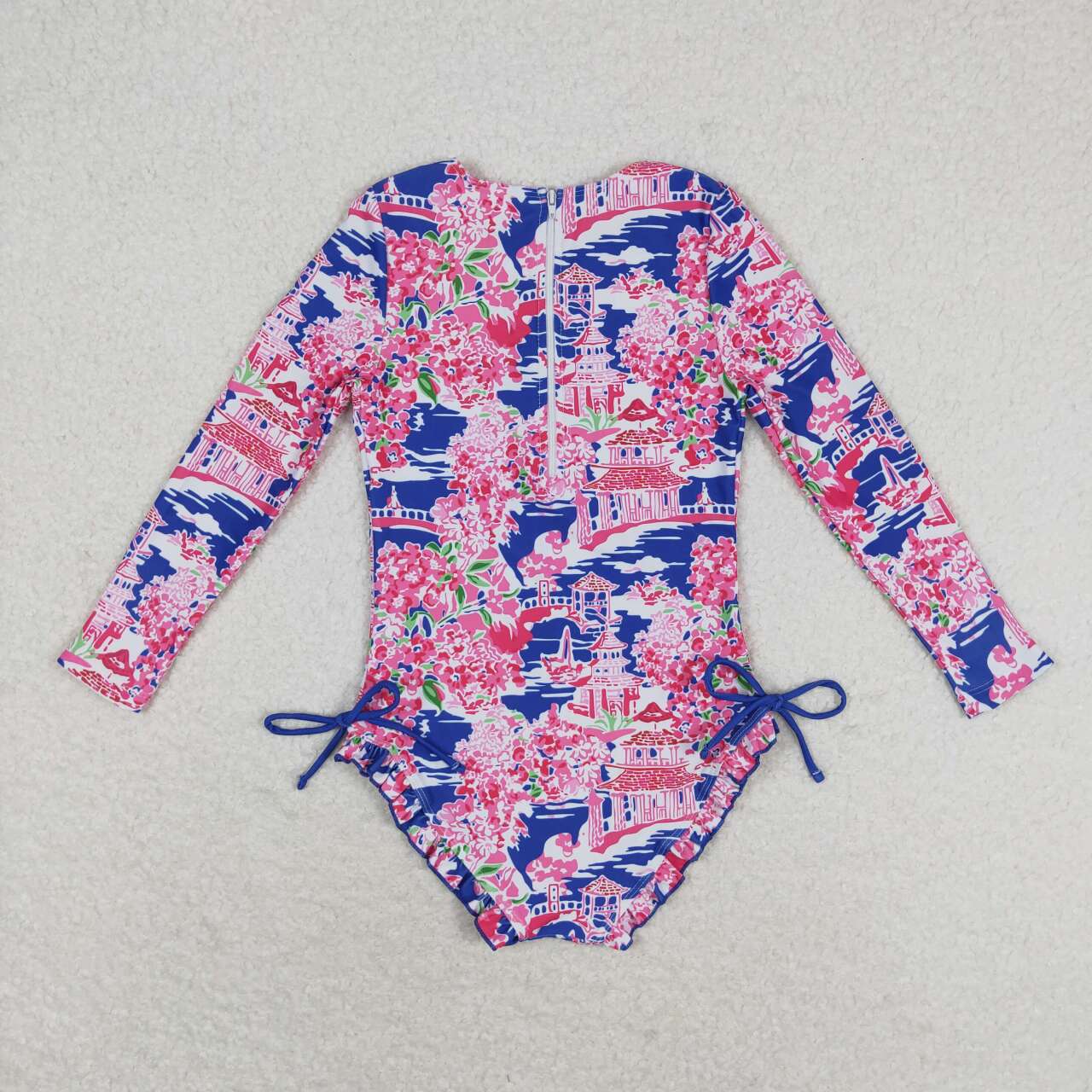 girl one piece lily rash guard swimsuit