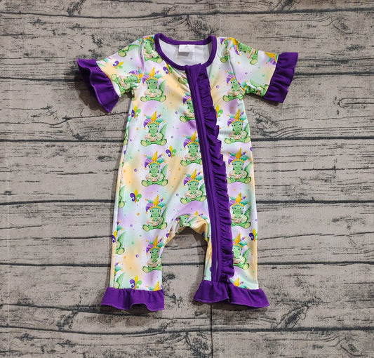 Pre order baby girl mardi gras sleeper