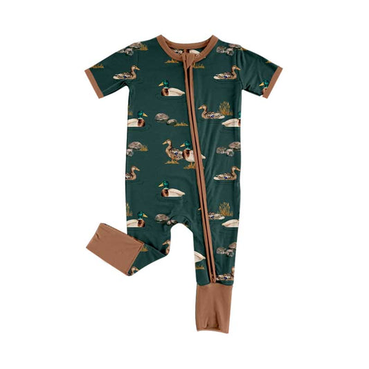 Pre order baby boy spring duck print sleeper