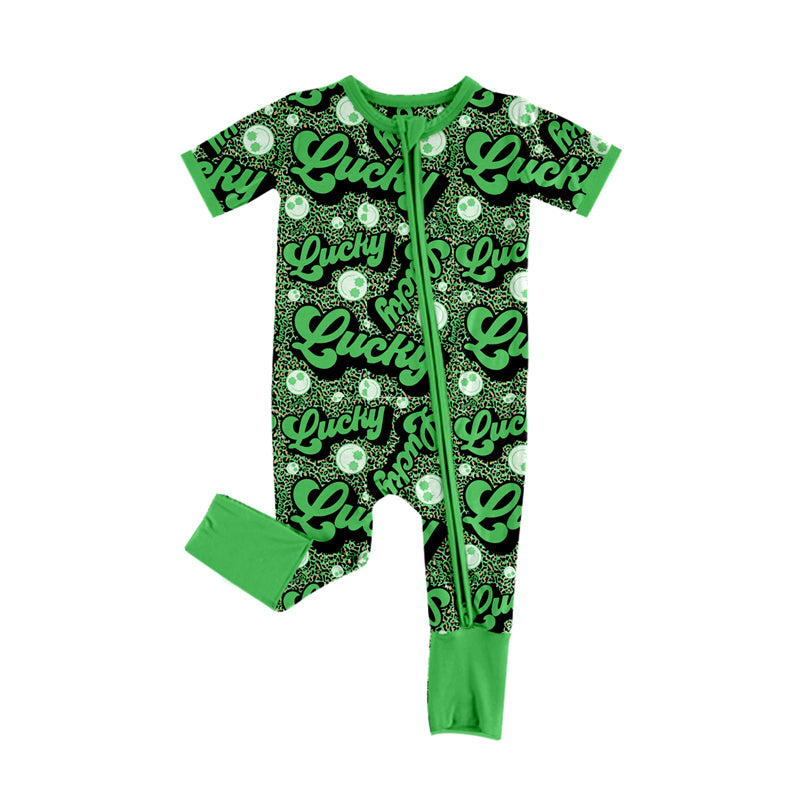 Pre order green lucky letters st patrick sleeper