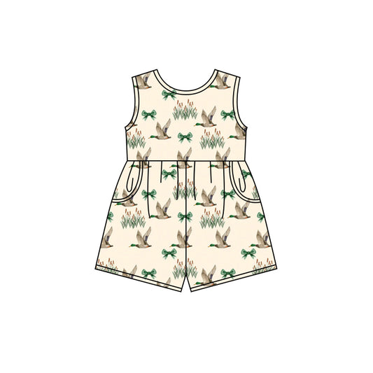 Pre order sleeveless duck print shorts jumper