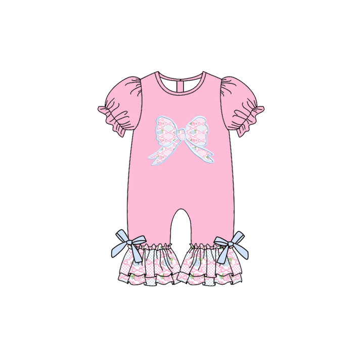 Pre order bow pattern romper