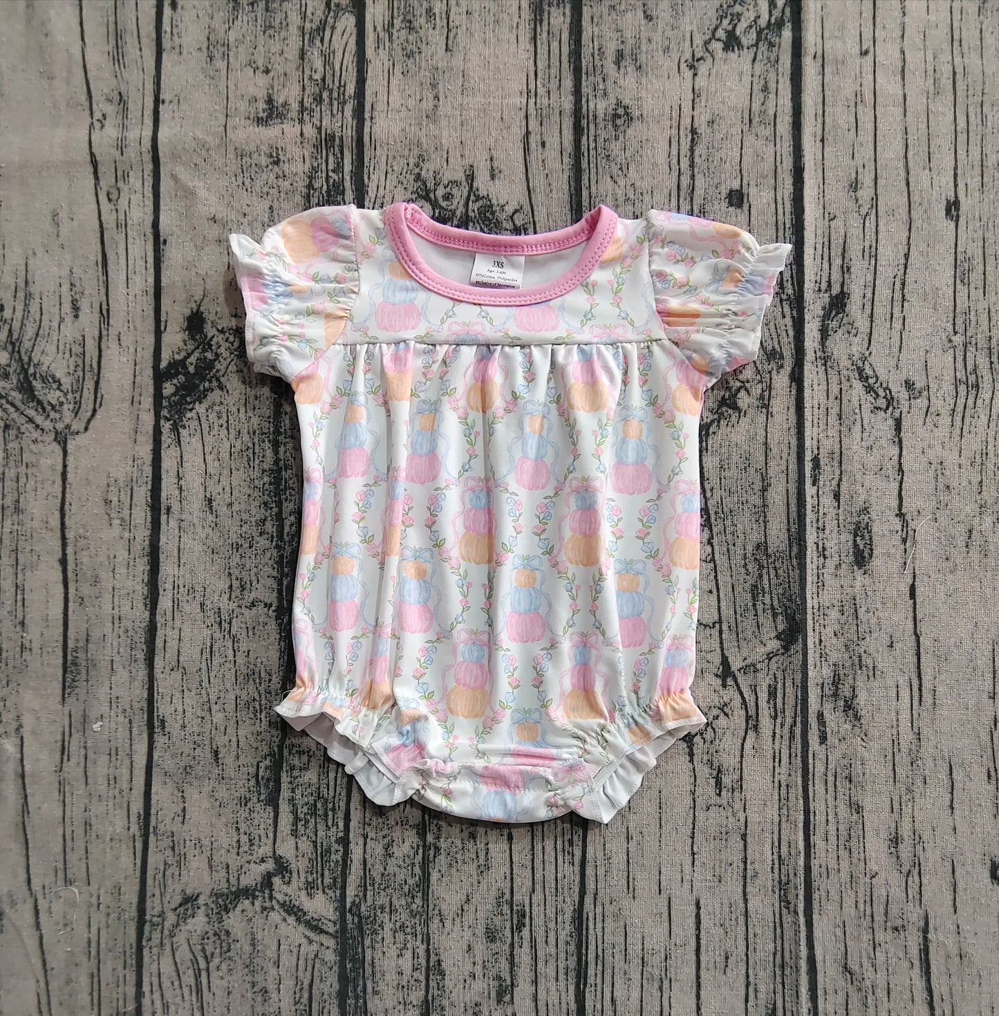 short sleeve pumpkin bubble