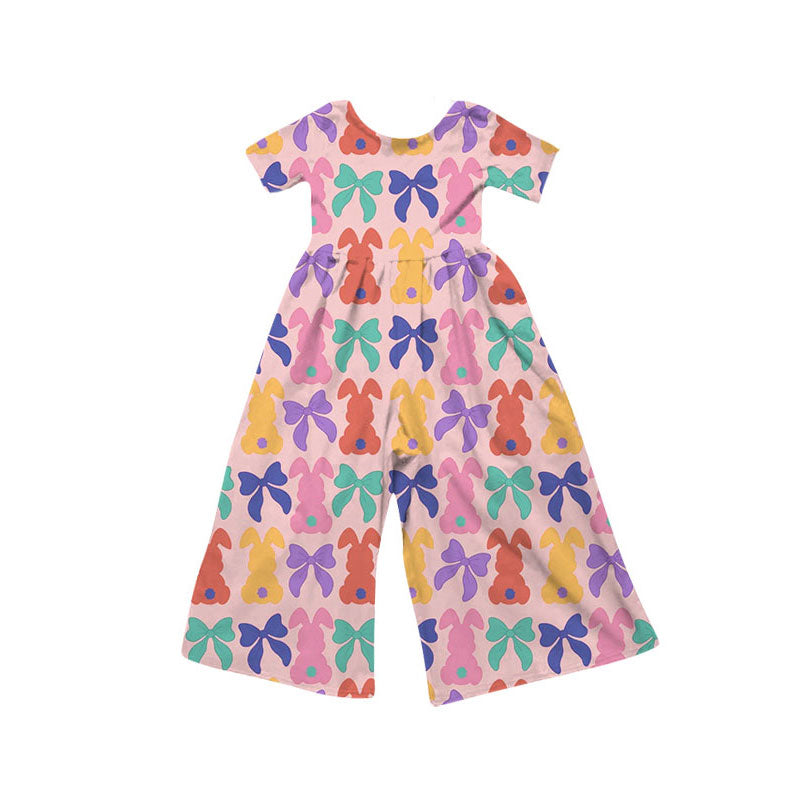 pre order colorful bunny easter baby girl jumpsuit