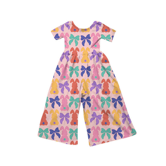 pre order colorful bunny easter baby girl jumpsuit