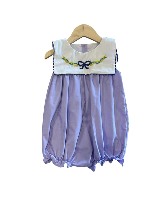 Pre order mardi gras baby girl bubble