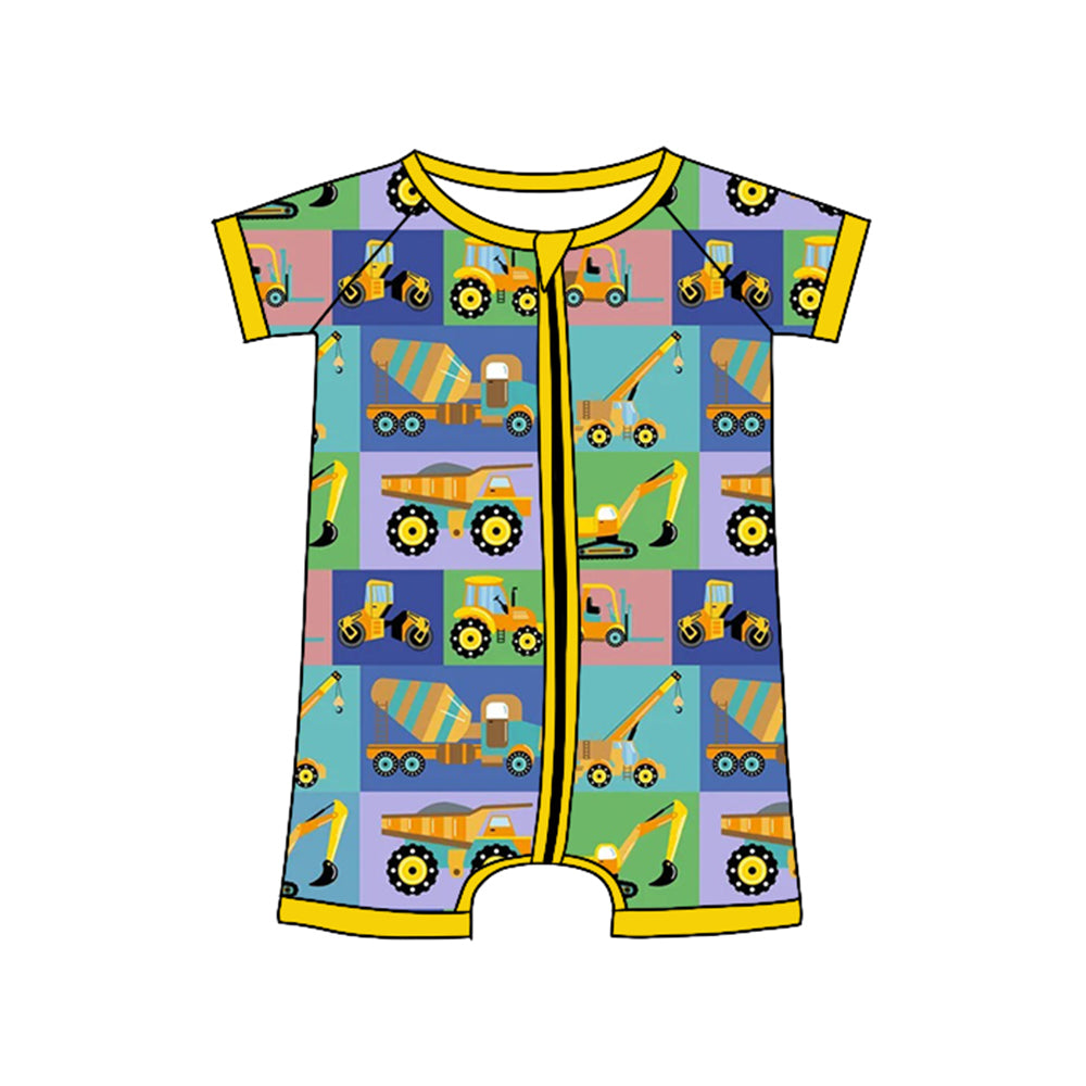Pre order constructions print baby boy sleeper
