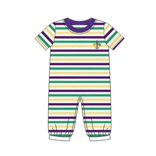 Pre order mardi gras boy romper