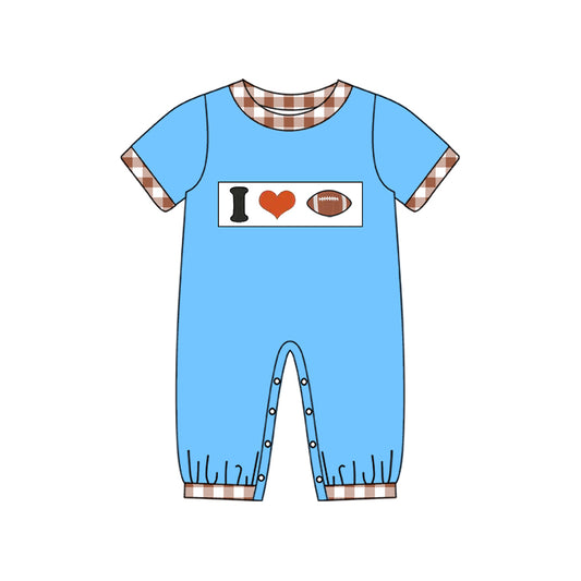 Pre order i love football boy romper