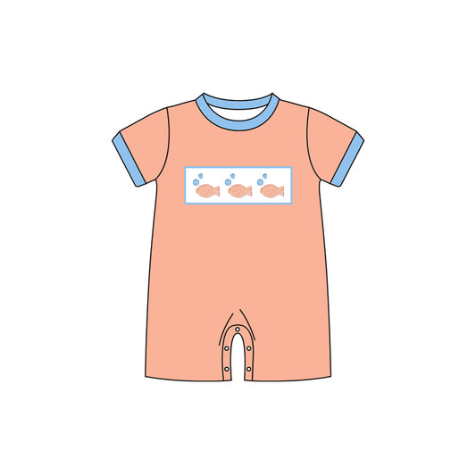 Pre order short sleeve fish romper