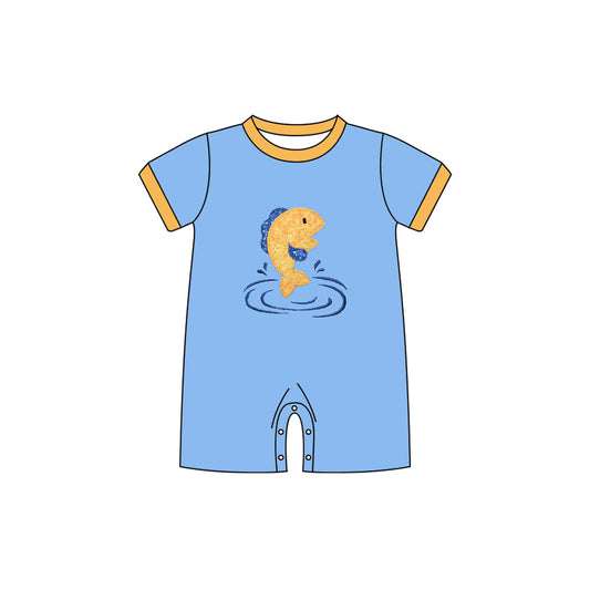 Pre order short sleeve fish romper