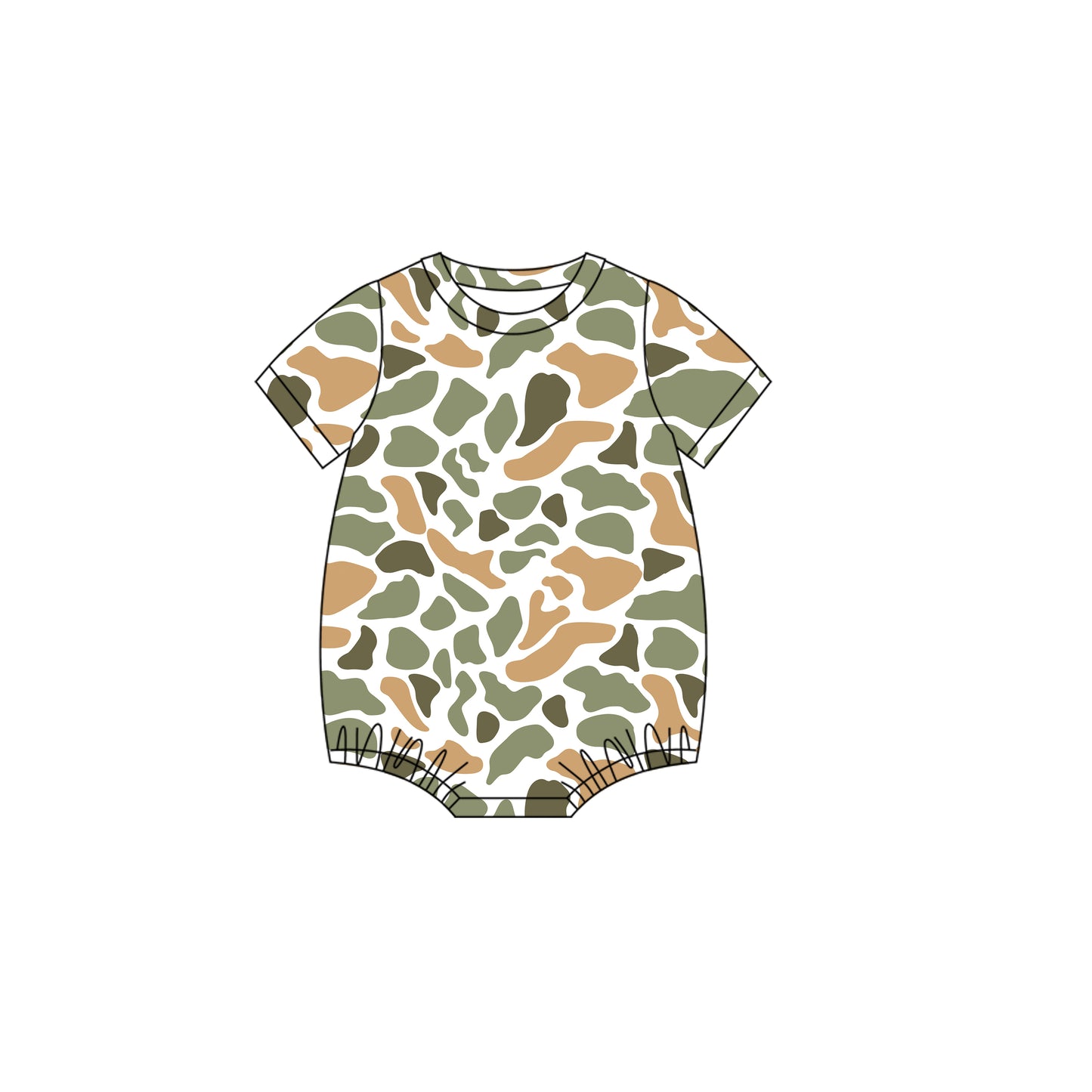 Pre order short sleeve camo bubble