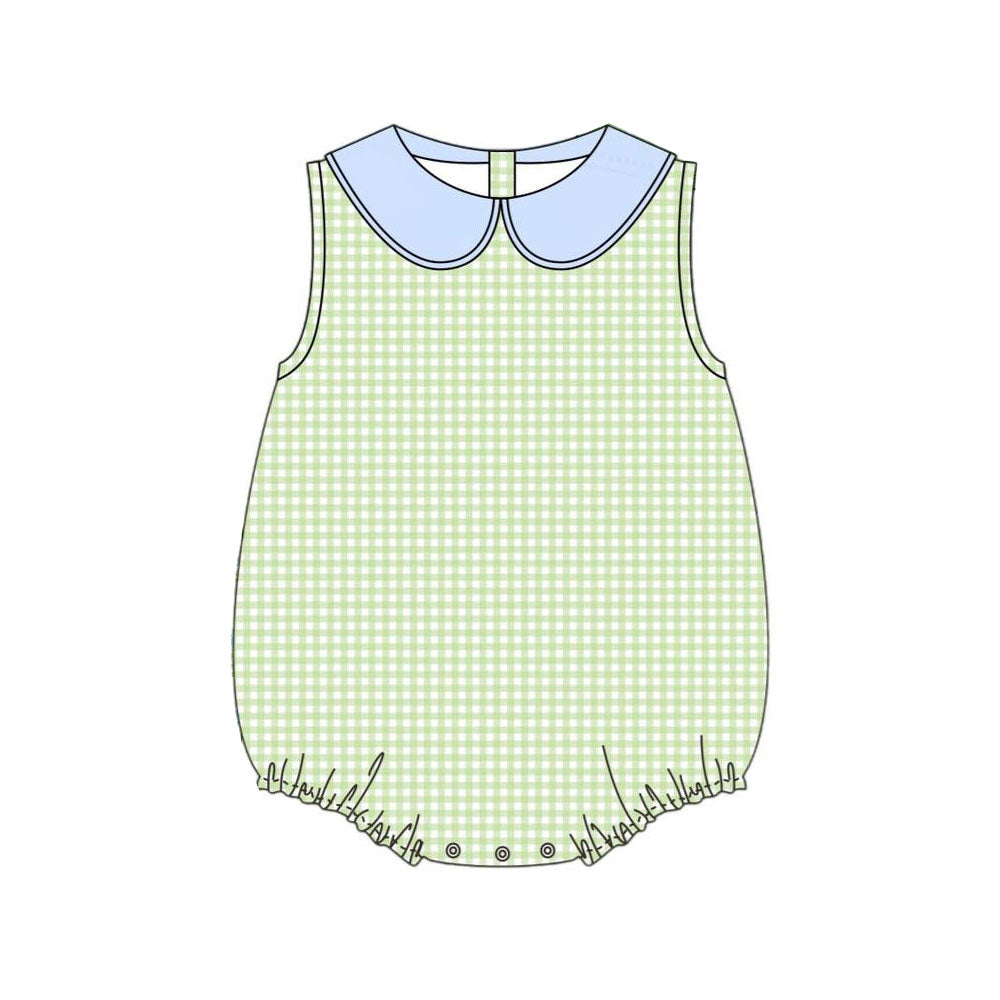 Pre order sleeveless gingham bubble