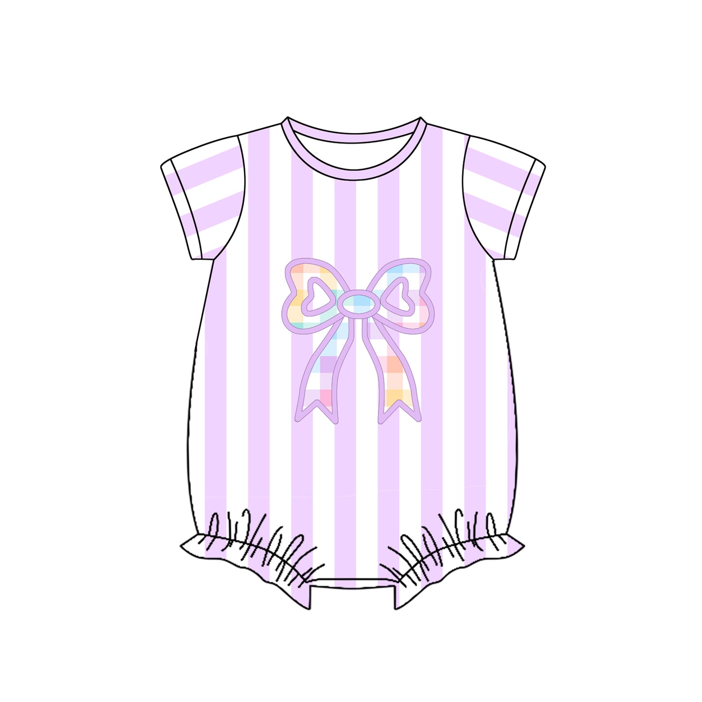 Pre order purple stripe coquette bubble