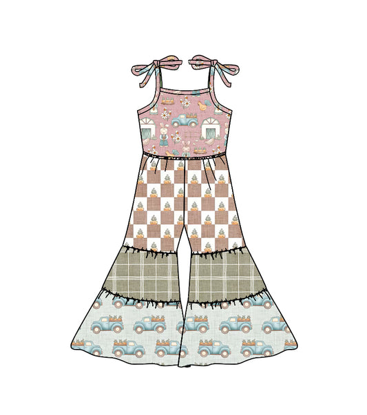 pre order suspender bell bottom jumpsuit