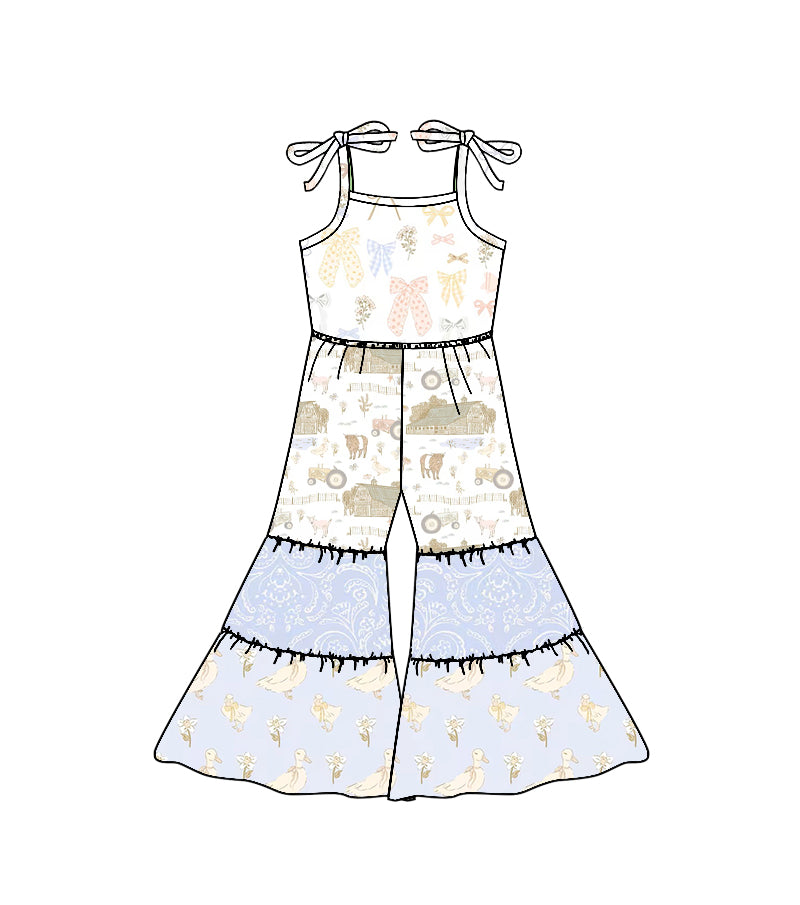 pre order suspender bell bottom jumpsuit