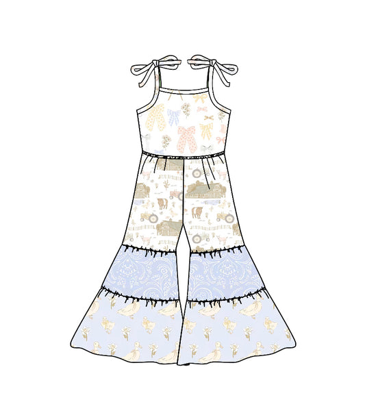 pre order suspender bell bottom jumpsuit