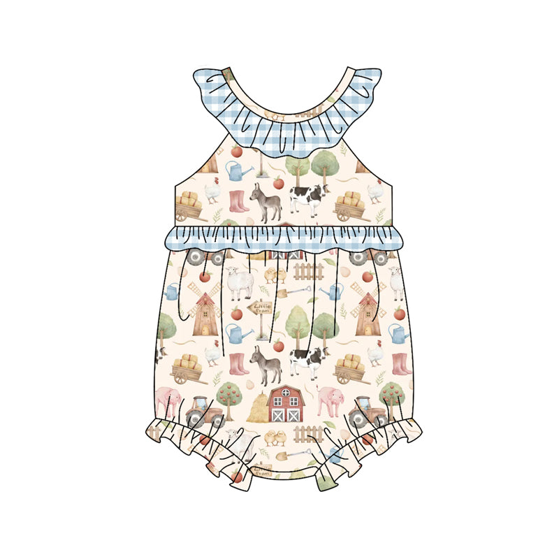 Pre order sleeveless farm animal bubble