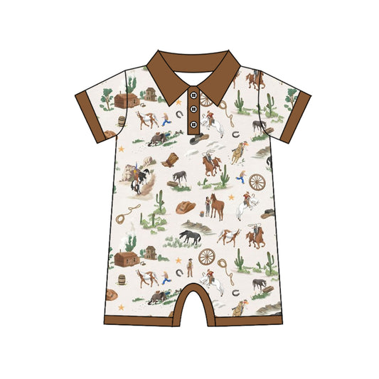 Pre order rodeo polo romper