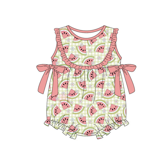 Pre order watermelon sleeveless romper