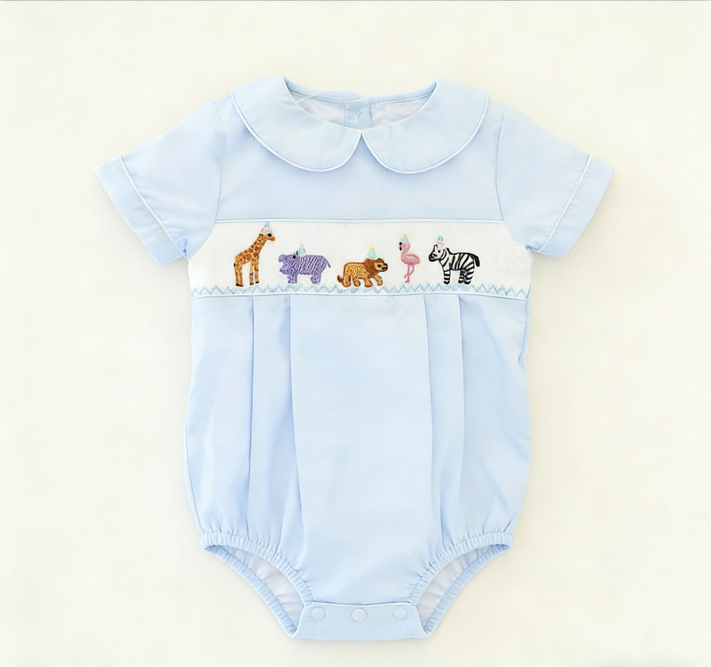 Pre order blue zoo animal collared bubble